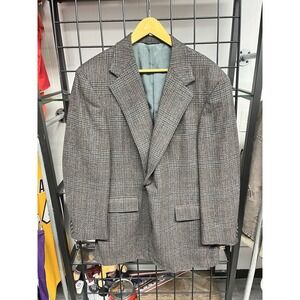 Vintage 1980s Polo Ralph Lauren Brown Tweed Union Made Suit Jacket Size 42